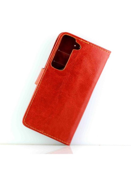 Samsung Galaxy S22 5g Kickstand Manyetik Kapatma Kartı Pu Için Flip Case (Yurt Dışından)