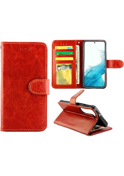 Samsung Galaxy S22 5g Kickstand Manyetik Kapatma Kartı Pu Için Flip Case (Yurt Dışından)