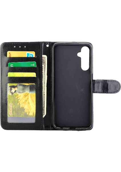 Samsung Galaxy M34 5g Darbeye Kickstand Kart Tutucu Pu Için Flip Case (Yurt Dışından)