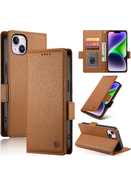 IPhone 14 Için Flip Case Artı Flip Kartvizit Yuvaları Günlük Kullanım Cüzdan (Yurt Dışından)