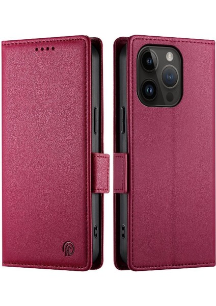 IPhone 14 Pro Günlük Kullanım Için Flip Case Kart Yuvaları Cüzdan Çevirme Iş (Yurt Dışından)