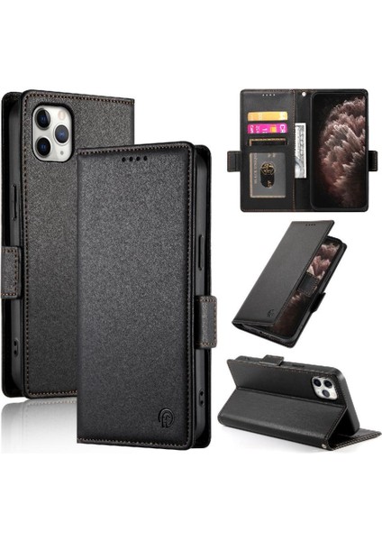 IPhone 11 Için Flip Case Pro Max Cüzdan Kartvizit Yuvaları Günlük Kullanım Flip (Yurt Dışından)