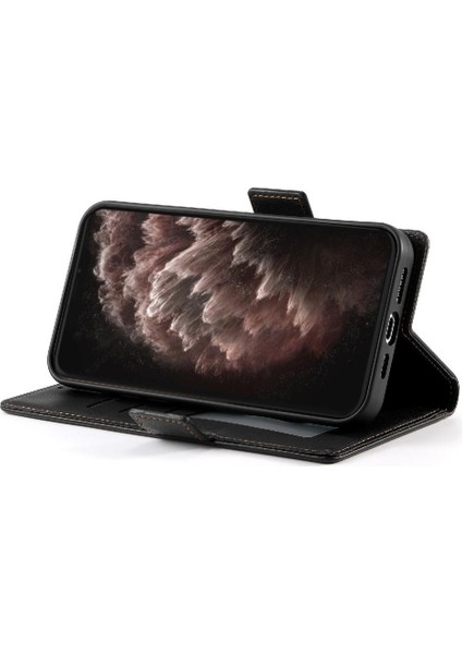 IPhone 11 Için Flip Case Pro Max Cüzdan Kartvizit Yuvaları Günlük Kullanım Flip (Yurt Dışından)