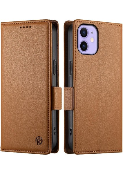 IPhone 12 Mini Flip Iş Günlük Kullanım Cüzdan Kart Yuvaları Için Flip Case (Yurt Dışından)