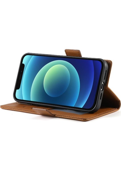 IPhone 12 Mini Flip Iş Günlük Kullanım Cüzdan Kart Yuvaları Için Flip Case (Yurt Dışından)