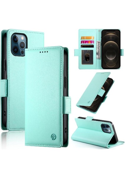 IPhone 12 Için Flip Case Pro Max Günlük Kullanım Flip Cüzdan Kartvizit Yuvaları (Yurt Dışından)