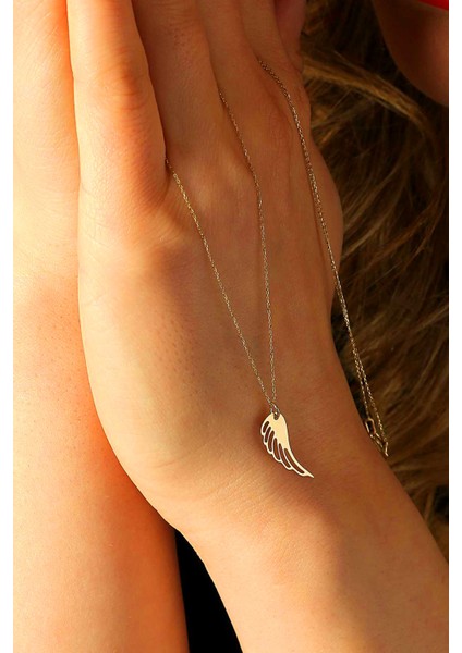 14 Ayar Altın Kolye Melek Figürlü Tasarım Kolye 45 cm Uzunluk fırsatları