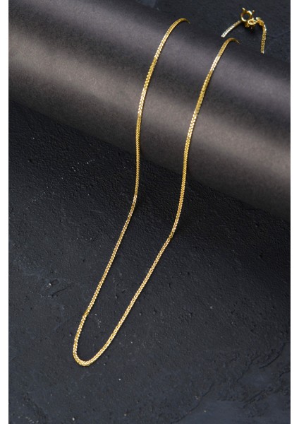 14 Ayar Altın Zincir Kolye Tilki Kuyruğu Zincir Kolye 45 cm Uzunluk modelleri