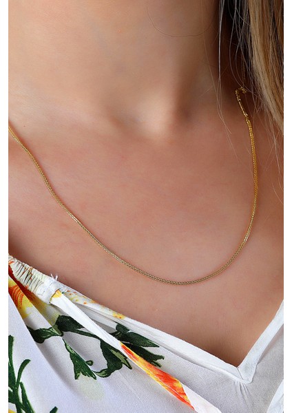 14 Ayar Altın Zincir Kolye Tilki Kuyruğu Zincir Kolye 45 cm Uzunluk indirimleri