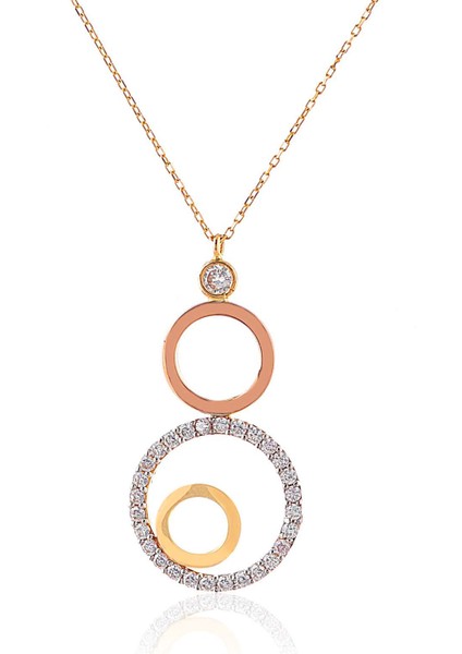 14 Ayar Altın Kolye Taşlı Sallantılı Altın Kolye 45 cm Uzunluk fırsatları