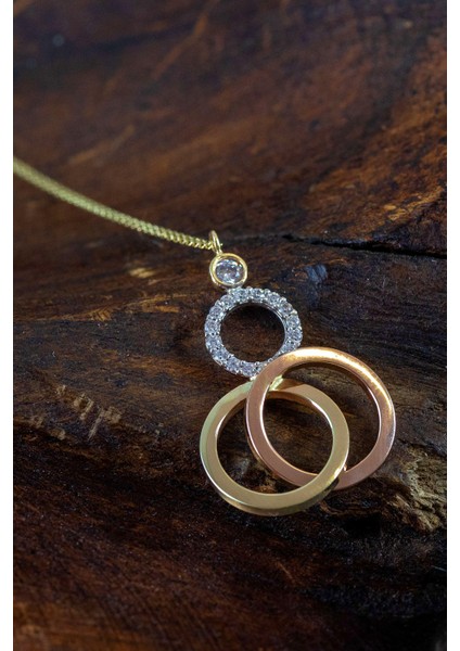 14 Ayar Altın Kolye Tasarım Altın Kolye 45 cm Uzunluk