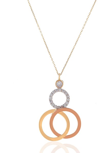 14 Ayar Altın Kolye Tasarım Altın Kolye 45 cm Uzunluk fırsatları