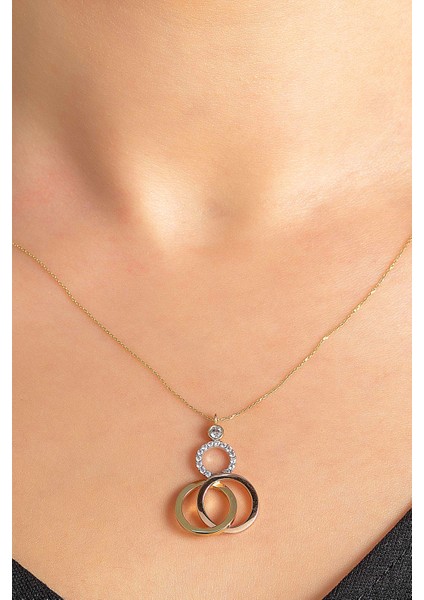 14 Ayar Altın Kolye Tasarım Altın Kolye 45 cm Uzunluk indirimleri