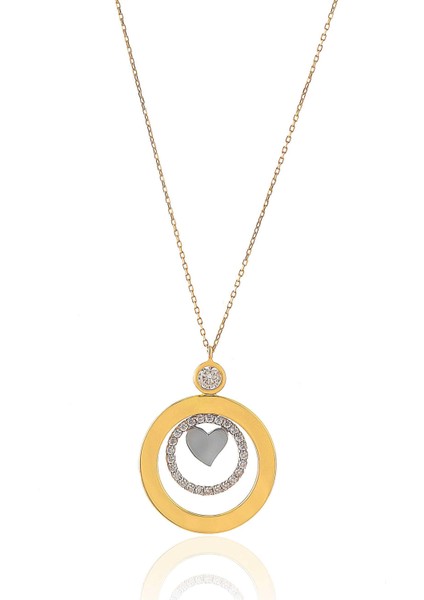 14 Ayar Altın Kolye Kalp Desenli Tasarım Altın Kolye 45 cm Uzunluk fırsatları