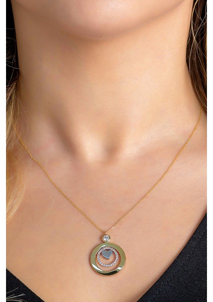 14 Ayar Altın Kolye Kalp Desenli Tasarım Altın Kolye 45 cm Uzunluk indirimleri