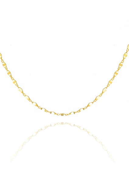 14 Ayar Altın Zincir Dövme Desenli Altın Zincir Kolye 45 cm Uzunluk 1,60 mm Kalınlık fiyatları