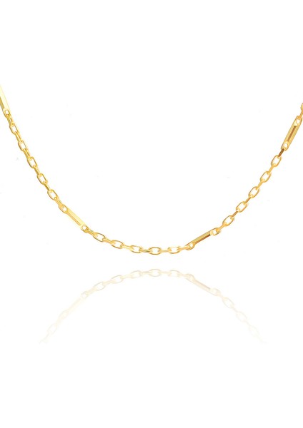 14 Ayar Altın Zincir Kolye Barlı Zincir Kolye 45 cm Uzunluk 1,40 mm Kalınlık fiyatları