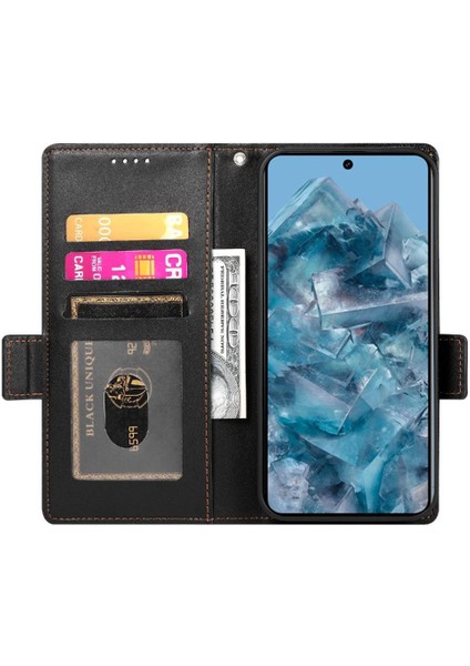 Google Piksel 8 Pro Kart Yuvaları Için Flip Case Cüzdan Günlük Kullanım Iş Çevirme (Yurt Dışından)