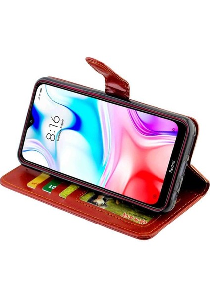 Xiaomi Redmi Için Flip Case 8 Kickstand Pu Deri Kart Tutucu Darbeye (Yurt Dışından)