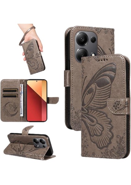 Xiaomi Redmi Not 13 Pro 4g Için Flip Case Kart ile Ayrılabilir El Kayışı (Yurt Dışından)