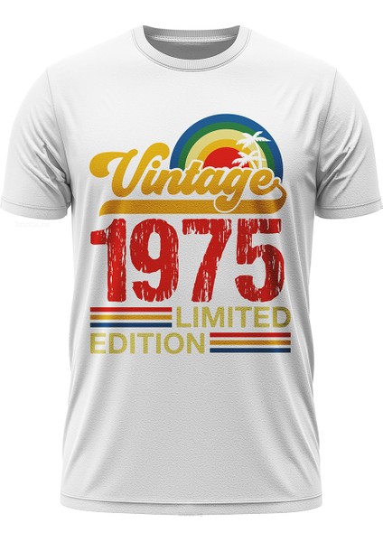 Vintage 1975 Limited Edition - Özel Retro Tasarım Baskılı Unisex T-Shirt