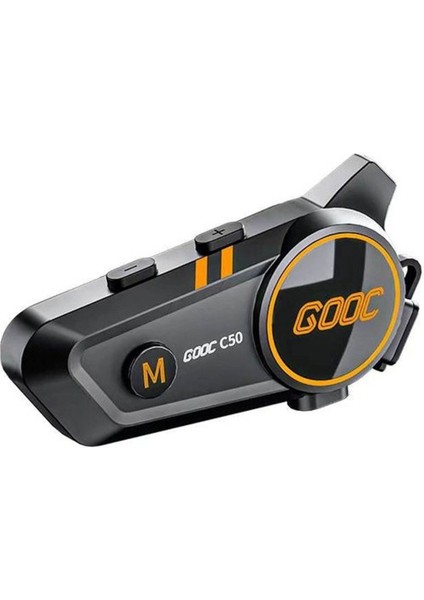 C50 Motosiklet Intercom Kask Kulaklık 1000 Mah Rgb Işıklı Bluetooth Kulaklık IP67