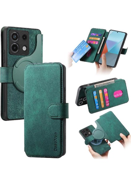 Xiaomi Redmi Not 13 Pro 4g Için Flip Case Cüzdan Retro Mıknatıs Koruyucu (Yurt Dışından)
