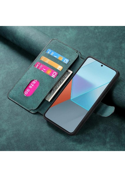 Xiaomi Redmi Not 13 Pro 4g Için Flip Case Cüzdan Retro Mıknatıs Koruyucu (Yurt Dışından)