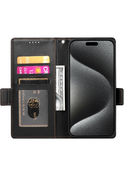 Samsung Galaxy A15 Iş Cüzdan Günlük Kullanım Flip Kart Yuvaları Için Flip Case (Yurt Dışından)