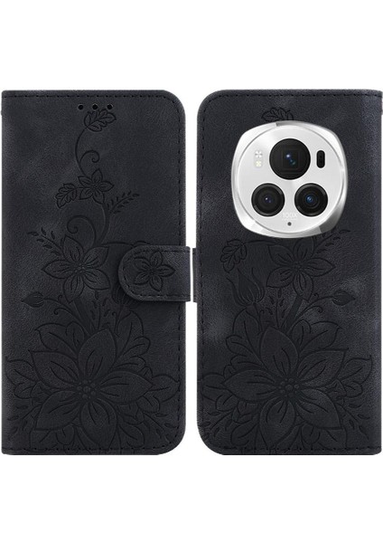 Onur Magic6 Pro Cüzdan Için Flip Case Kickstand Kart Tutucu Manyetik Zambak (Yurt Dışından) modelleri