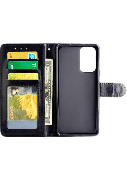 Samsung Galaxy A73 5g Kart Tutucu Pu Deri Kickstand Için Flip Case (Yurt Dışından)