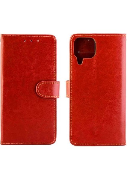 Samsung Galaxy M33 Için Flip Case Pu Deri Kart Tutucu Manyetik Kapatma (Yurt Dışından)