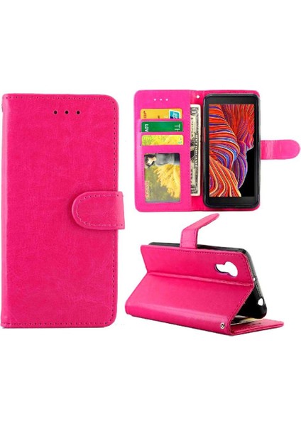 Samsung Galaxy Xcover 5 Kart Tutucu Manyetik Kapatma Pu Için Flip Case (Yurt Dışından)
