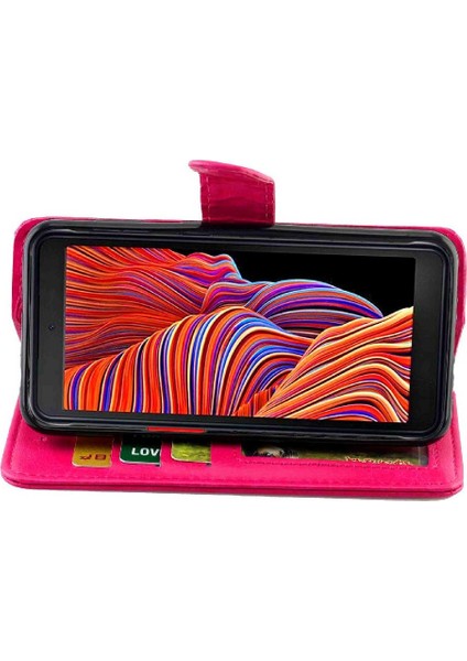 Samsung Galaxy Xcover 5 Kart Tutucu Manyetik Kapatma Pu Için Flip Case (Yurt Dışından)