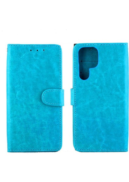 Samsung Galaxy S22 Ultra 5g Manyetik Kapatma Pu Deri Kart Için Flip Case (Yurt Dışından)