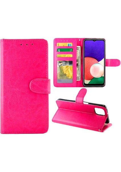Samsung Galaxy A22 5g Için Flip Case Kickstand Kart Tutucu Darbeye Pu (Yurt Dışından)