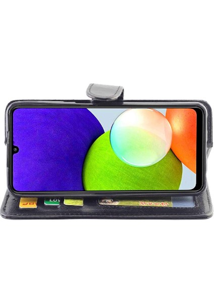 Samsung Galaxy A22 4g Darbeye Pu Deri Kickstand Kart Için Flip Case (Yurt Dışından) modelleri