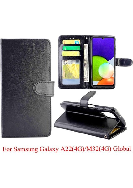 Samsung Galaxy A22 4g Darbeye Pu Deri Kickstand Kart Için Flip Case (Yurt Dışından) indirimleri