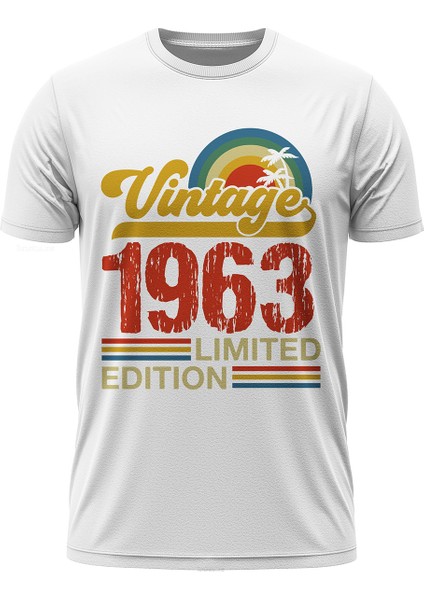 Vintage 1963 Limited Edition - Özel Retro Tasarım Baskılı Unisex T-Shirt