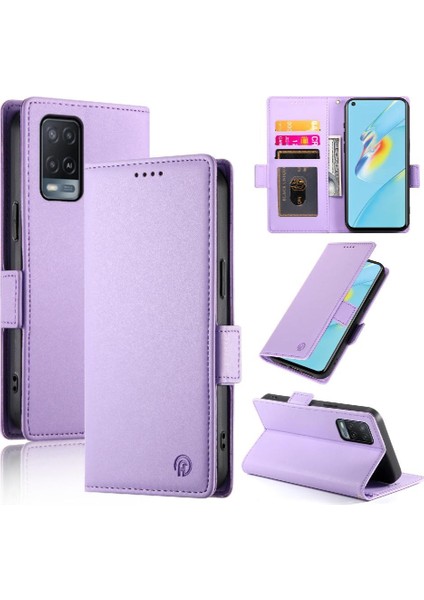 Oppo A54 Cüzdan Günlük Kullanım Için Flip Case Kartvizit Yuvaları Çevirin (Yurt Dışından) fırsatları