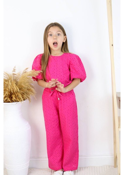 Fuşya Balon Kol Bluz&pantalon Takım modelleri