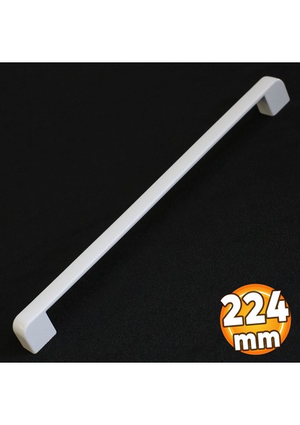 Gölcük Oval (224 mm - 22.4 cm) Beyaz Metal Mobilya Mutfak Çekmece Dolap Dolabı Kapak Kulbu Kulpu Kulpları