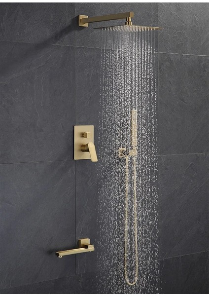 Banyo Duş Seti Ankastre Mat Gold Özel Seri Yeni Model 7 Yıl Garantili Ithal modelleri