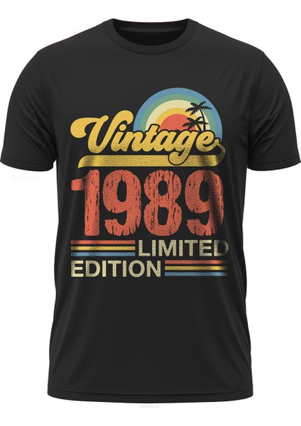 Vintage 1989 Limited Edition - Özel Retro Tasarım Baskılı Unisex T-Shirt