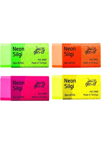 No 24 Pvc Free Orta Boy Neon Silgi 6724 1 Adet