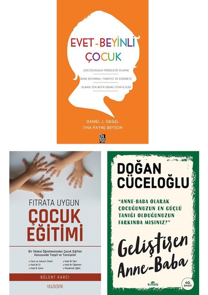 Evet Beyinli Çocuk - Fıtrata Uygun Çocuk Eğitimi - Geliştiren Anne Baba 3'lü Set