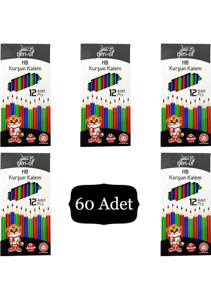 Hb Köşeli Kurşun Kalem 6000 60 Adet