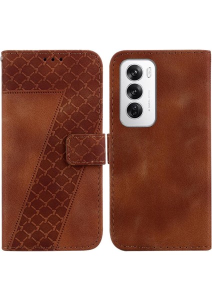 Oppo Phone 12 5g Için Telefon Kılıfı Pu Deri Kart Yuvası Fonksiyonu Cüzdan Flip (Yurt Dışından)