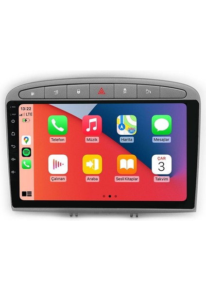 Peugeot Rcz 308 2008 2013 9inç 2gb Ram 32GB Hafızalı Kablosuz Carplay Androidauto Oem Multimedya Navigasyon