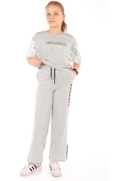 Toontoy Kız Çocuk Trendingin Myword Baskılı Eşofman Takım